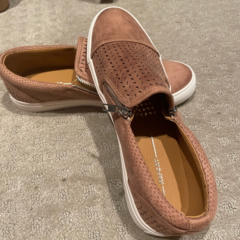Alexa slip on brown sneaker.